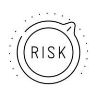 controls risk line icon illustration vector