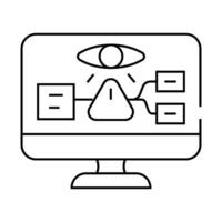 monitoring risk line icon illustration vector
