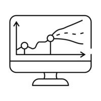 modeling risk line icon illustration vector