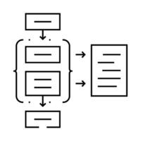 assessment framework risk line icon illustration vector