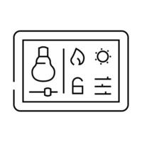 smart home hub line icon illustration vector