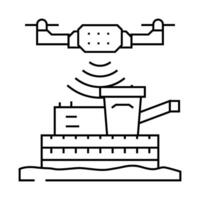 precision agriculture line icon illustration vector