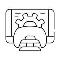 optimization game development line icon illustration vector