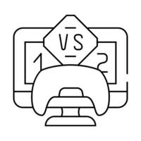 multiplayer games game development line icon illustration vector