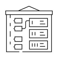 storyboard creation game development line icon illustration vector