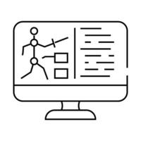 character design game development line icon illustration vector