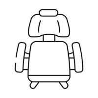computer chair top view line icon illustration vector