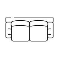 sofa two sections top view line icon illustration vector