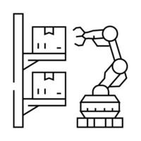 automated warehouse autonomous delivery line icon illustration vector