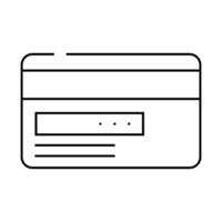 credit card back bank payment line icon illustration vector