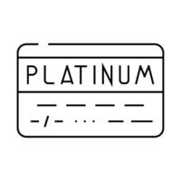 platinum card bank payment line icon illustration vector