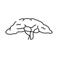 guava tree jungle amazon line icon illustration vector