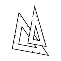 drafting triangle architectural drafter line icon illustration vector