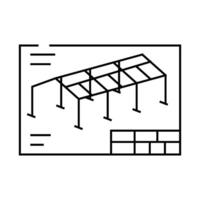 structural drafting architectural drafter line icon illustration vector