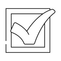 checkbox mark line icon illustration vector
