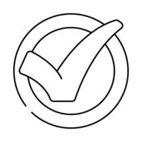 check mark circle line icon illustration vector