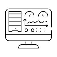 database dashboard line icon illustration vector