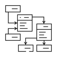 database design line icon illustration vector