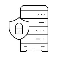 data access control database line icon illustration vector