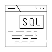 sql query database line icon illustration vector