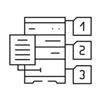 query optimization database line icon illustration vector
