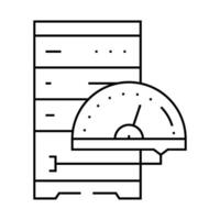 performance tuning database line icon illustration vector
