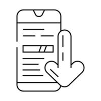 closed envelope message loading line icon illustration vector