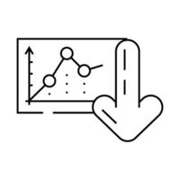 diagram loading statistical data line icon illustration vector
