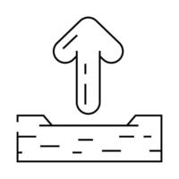 up arrow sending data line icon illustration vector