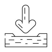 down arrow data loading line icon illustration vector