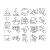 download app web arrow icons set vector