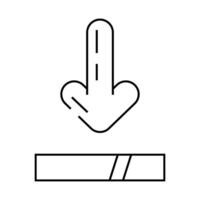 arrow pointing loading process line icon illustration vector