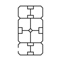 infinity cube fidget toy line icon illustration vector