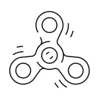 fidget spinner fidget toy line icon illustration vector