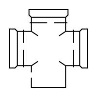 engineering pipeline line icon illustration vector