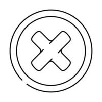 close button line icon illustration vector