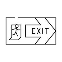 exit close line icon illustration vector