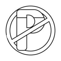 no parking line icon illustration vector