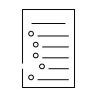 bullet points list line icon illustration vector
