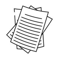 pages stacked list line icon illustration vector