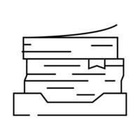 document stack list line icon illustration vector