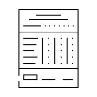 questionnaire list line icon illustration vector