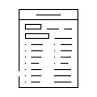 test list line icon illustration vector