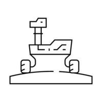 planet exploration space exploration line icon illustration vector