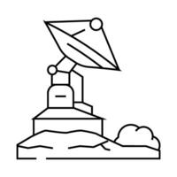 astrophysics space exploration line icon illustration vector