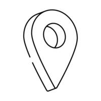 red pointer map location line icon illustration vector