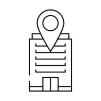 office map location line icon illustration vector
