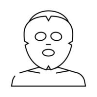 cosmetic mask face line icon illustration vector