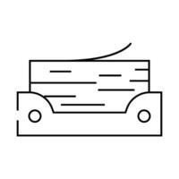 stack folded paper towels line icon illustration vector