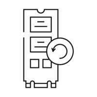 data recovery repair computer line icon illustration vector